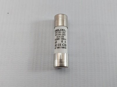 Lot Of 7X Delixi Cylindrical Ceramic Tube Fuse Ac500V Gg 6A