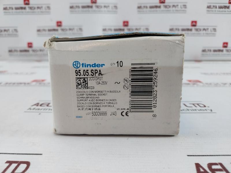 Lot of 7X Finder 95.05 Socket With Screw (Box Clamp) Terminals 10A 300V 8 012823