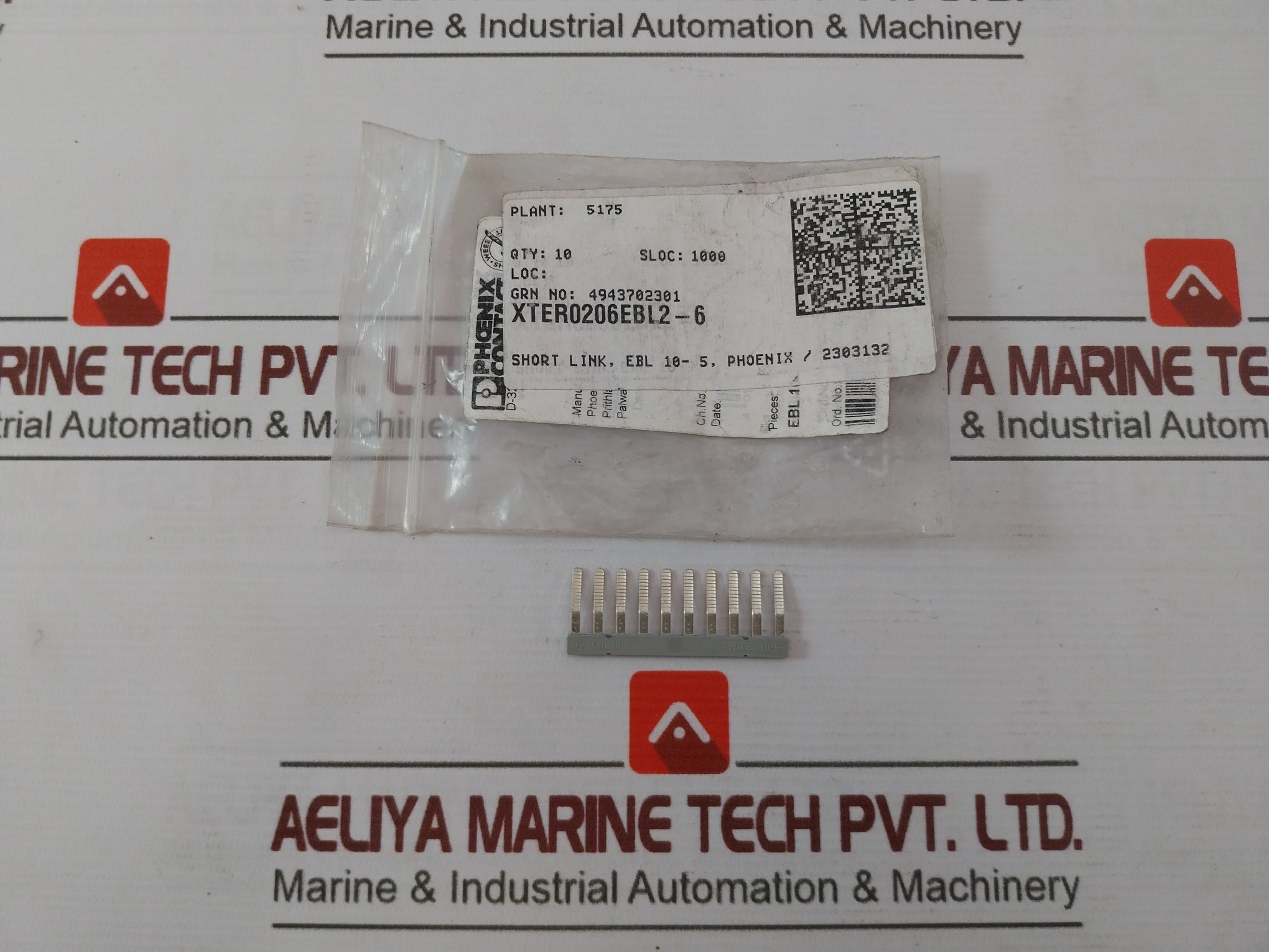 Lot of 7X Phoenix Contact EBL 10-5 Insertion Bridge 4943702301 XTER0206EBL2-6