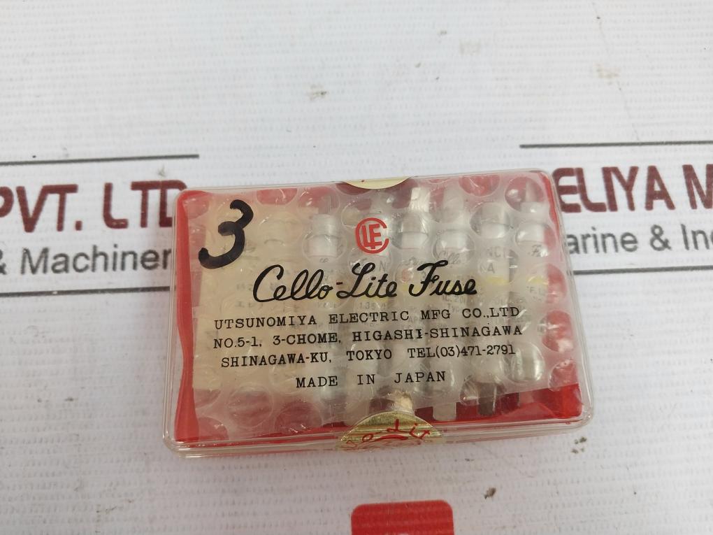 Lot Of 8X Cello-lite Fuse Nc1 Electric Fuse 3A 500V Ac / 250V Dc Bc 20Ka Ff.1.35