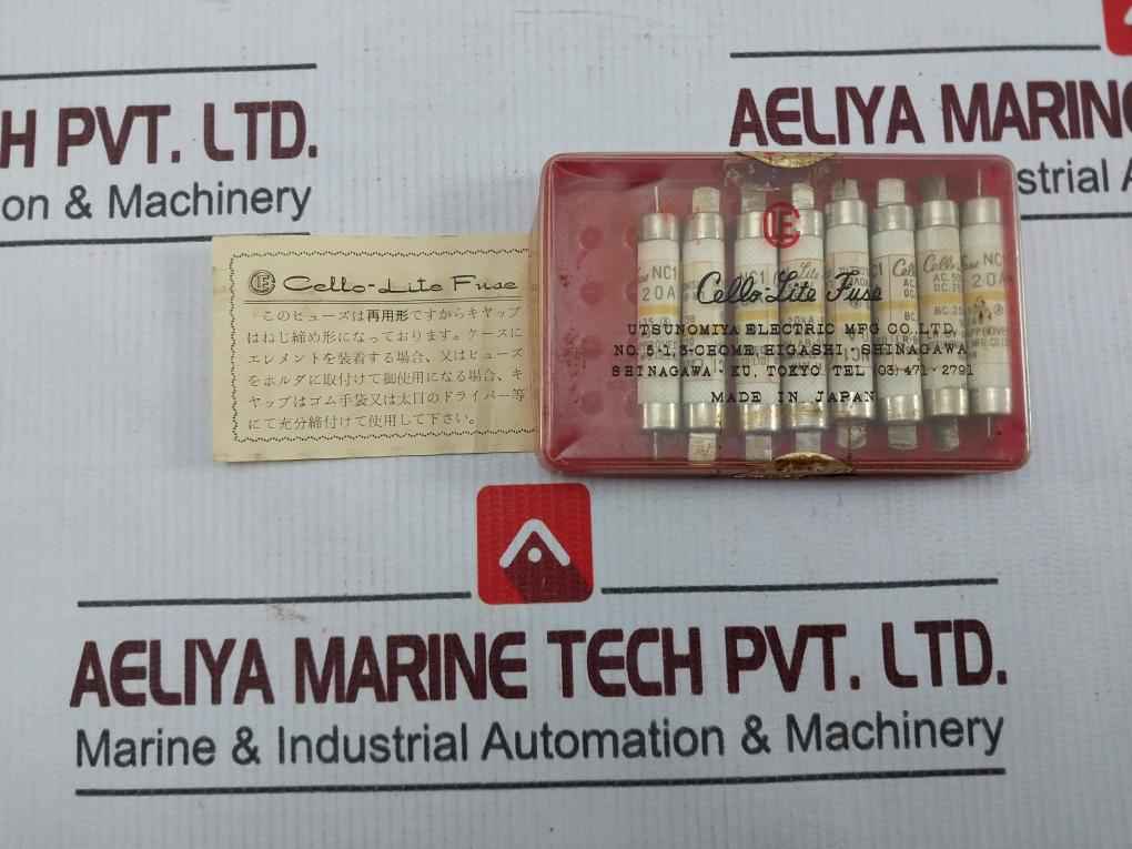 Lot Of 8X Utsunomiya Electric Nc1 Cartridge Fuse 20 A Nk E-3049