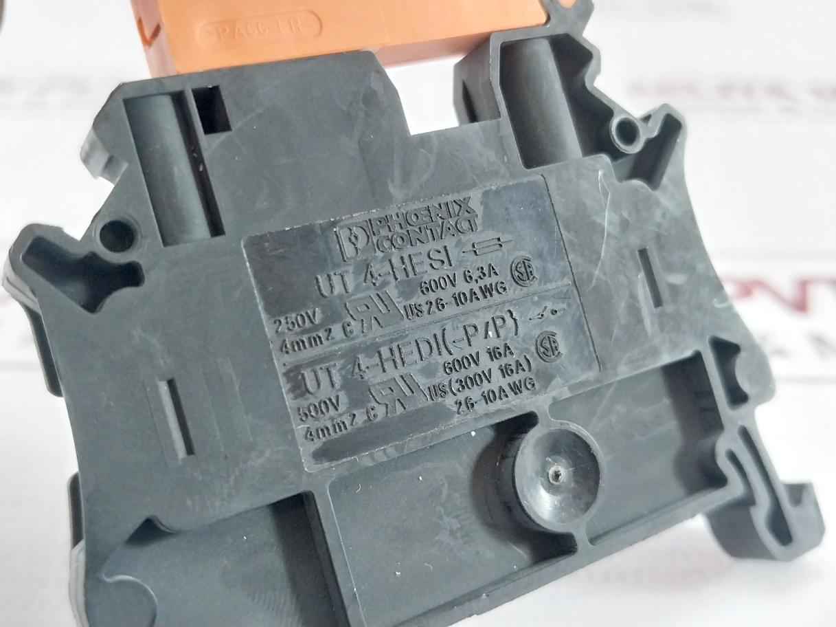 Lot Of 9X Din Rail Terminal Block Phoenix Contact Ut 4-hedi(-p/P)