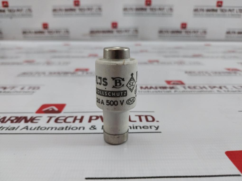 Lot of 9X LJS 25A 500V Vollschutz Ceramic Bottle Fuse
