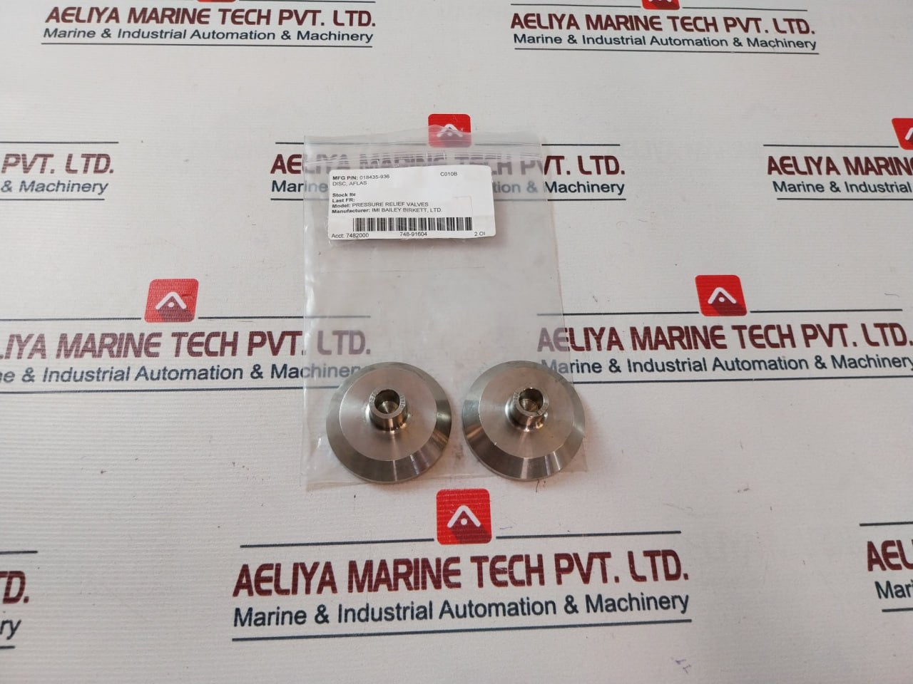 Lot of 2X IMI BAILEY BIRKETT 018435-226 Aflas Disc Pressure Relief Valve