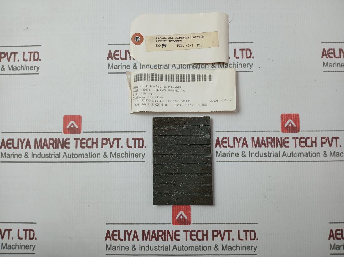Lot Of 2X Rc-3208 Lining Segments Spring Set Hydraulic Brakes