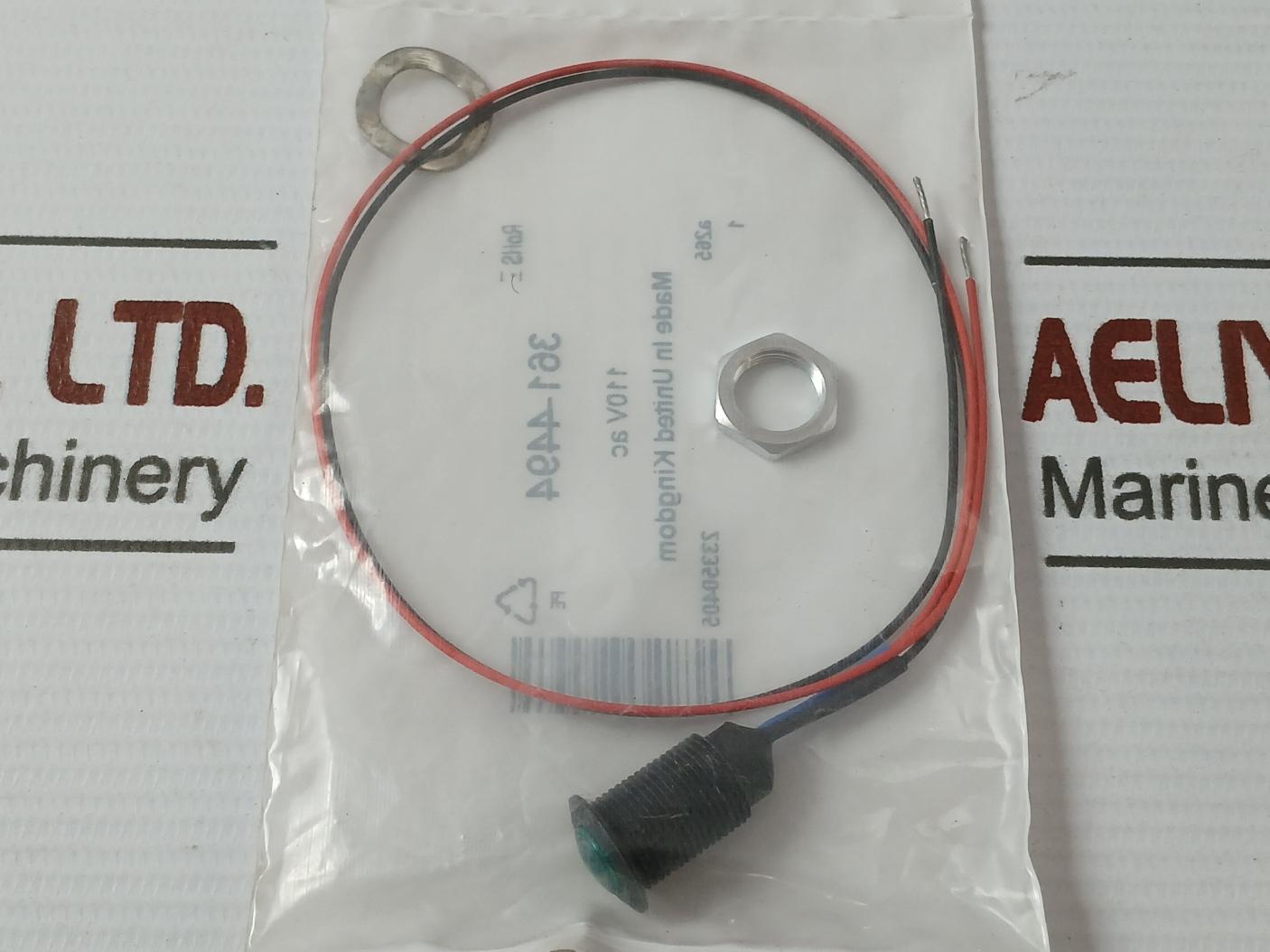 Lot of 2X RS 361-4494 Oxley Green Panel Mount Indicator 110V AC