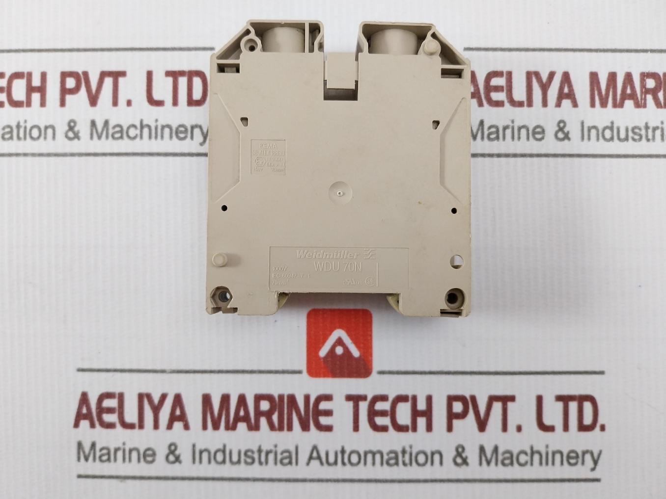 Lot of 2X WEIDMULLER WDU 70N Feed-through Terminal Block 750V