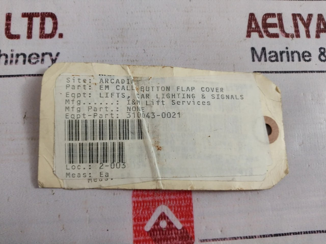 Lot of 3X I&M 310043-0021 Em Call Button Flap Cover