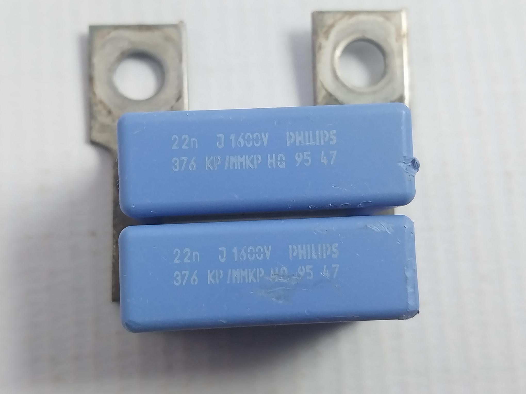 Lot of 5X PHILIPS 22N J1600V Film Capacitor