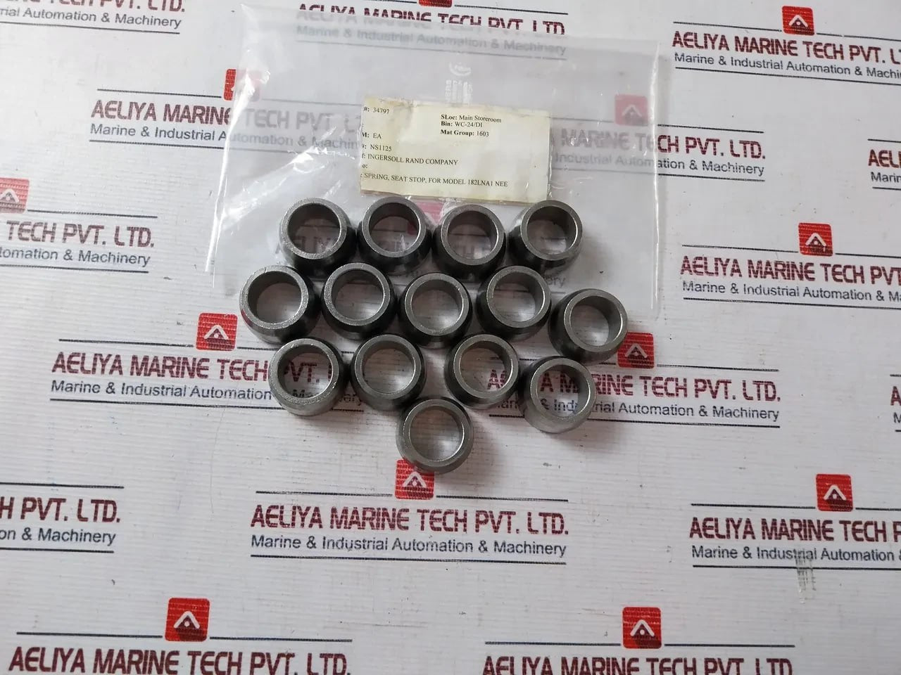 Lot of 7X INGERSOLL RAND NS1125 Spring Seat Stop For Model 182LNA1 NEE