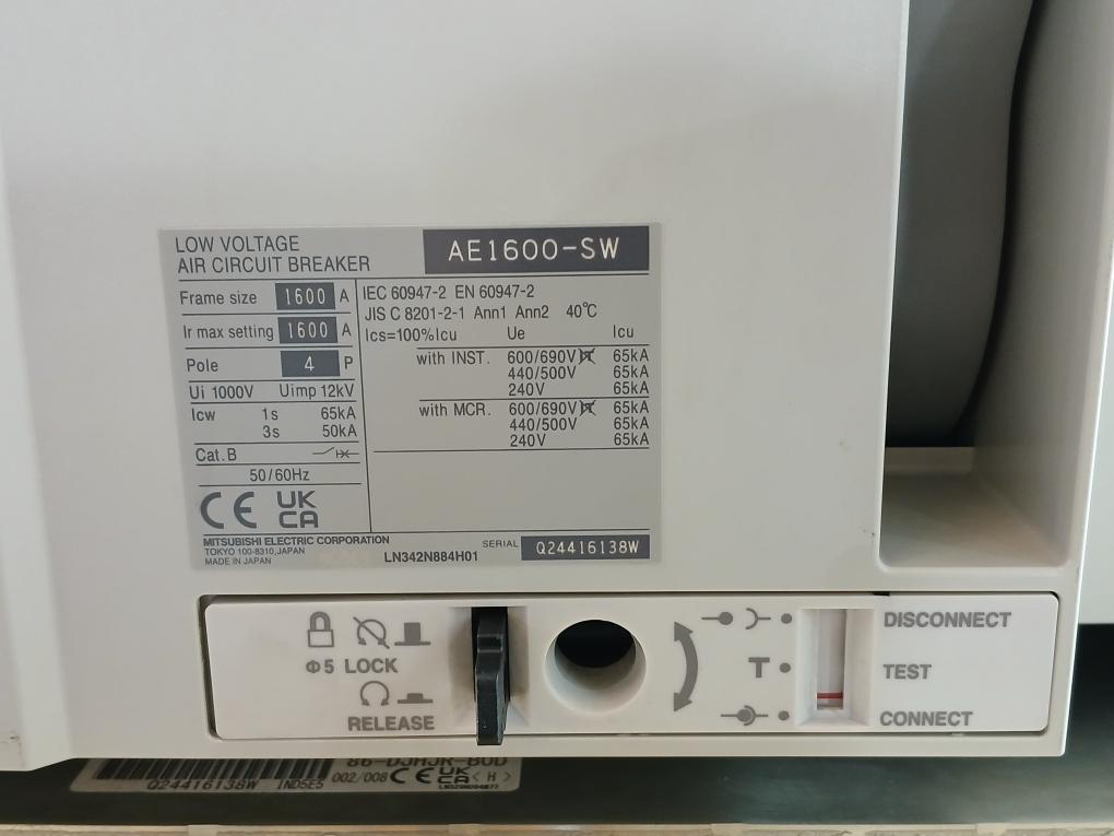 Low-Voltage-Air-Circuit-Breaker-By-Mitsubishi-Ae-Sw-690-Vac-50-60hz-Ae1600-Sw-8