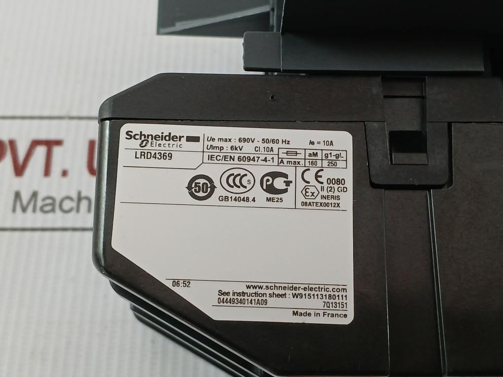 Lrd4369 Thermal Overload Relay Schneider Electric 690V-50/60Hz