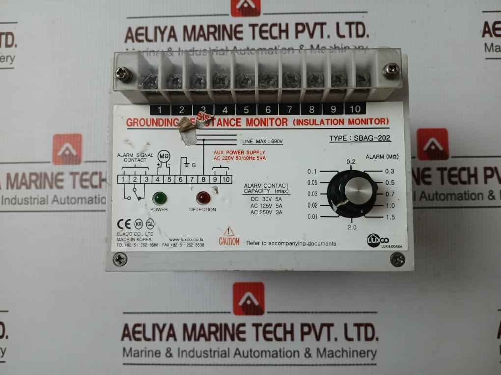 Luxco Sbag-202 Grounding Resistance Monitor Ac 220V 50/60Hz