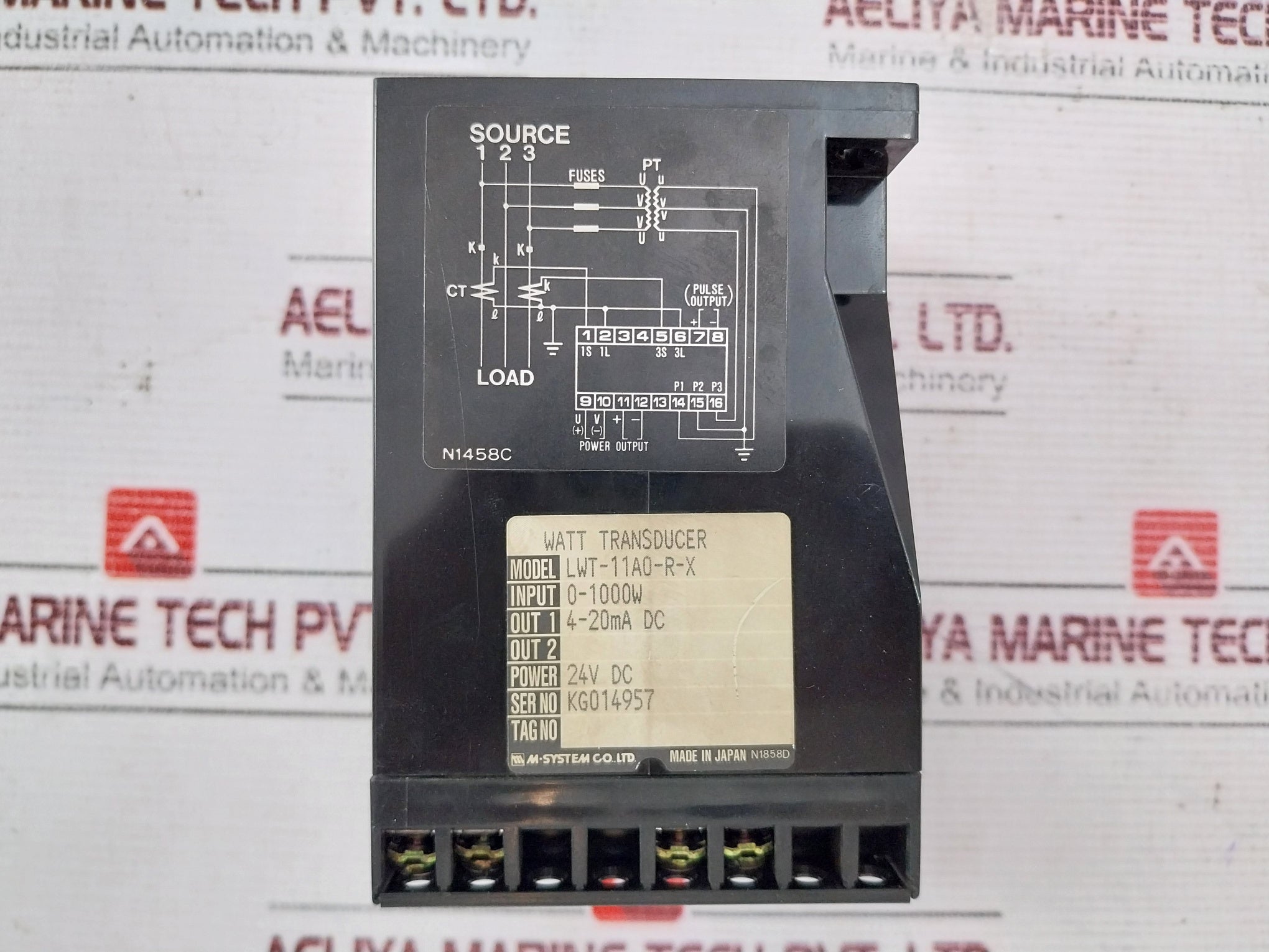 M-system Lwt-11A0-r-x Watt Transducer 0-1000W