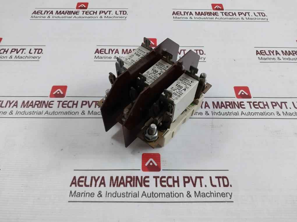 M.Schneider Nh-00/000 Eurofuse Holder W/ Fuses Gl-gg 120Ka Ac500V Vde0636/2