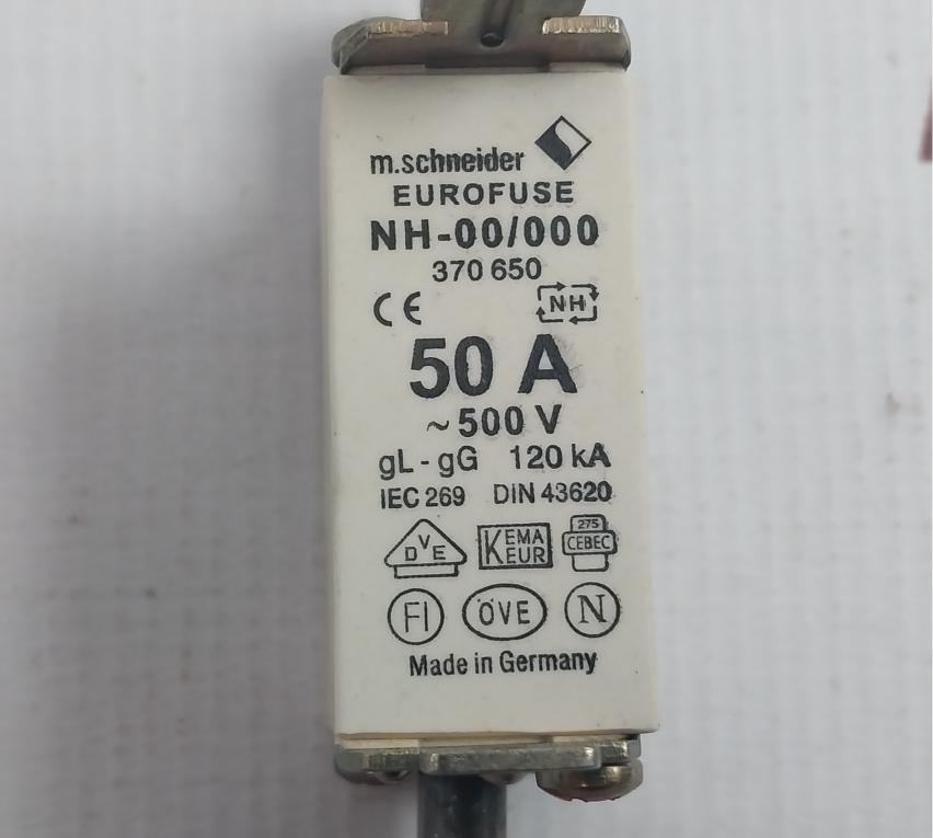 M.Schneider Nh-00/000 Nh Fuse Link 500V 120 Ka Din 43620