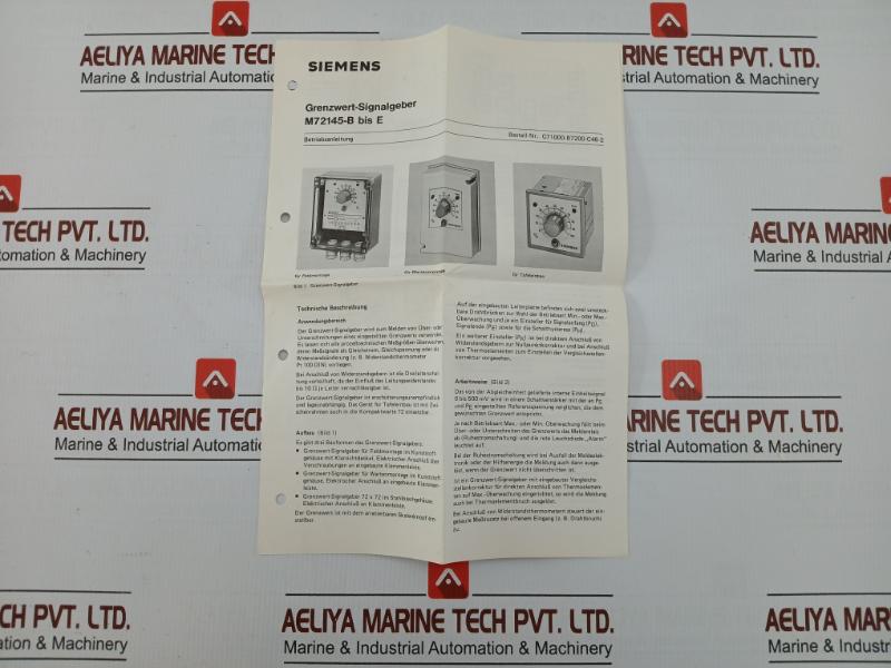 M72145-b2200 Limit Value Signal Generator Siemens Input 4-20Ma