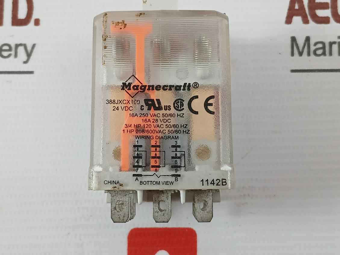 Magnecraft 388Jxcx100 Ingersoll Rand Thermo King Power Relay 0124-036 24 Vdc
