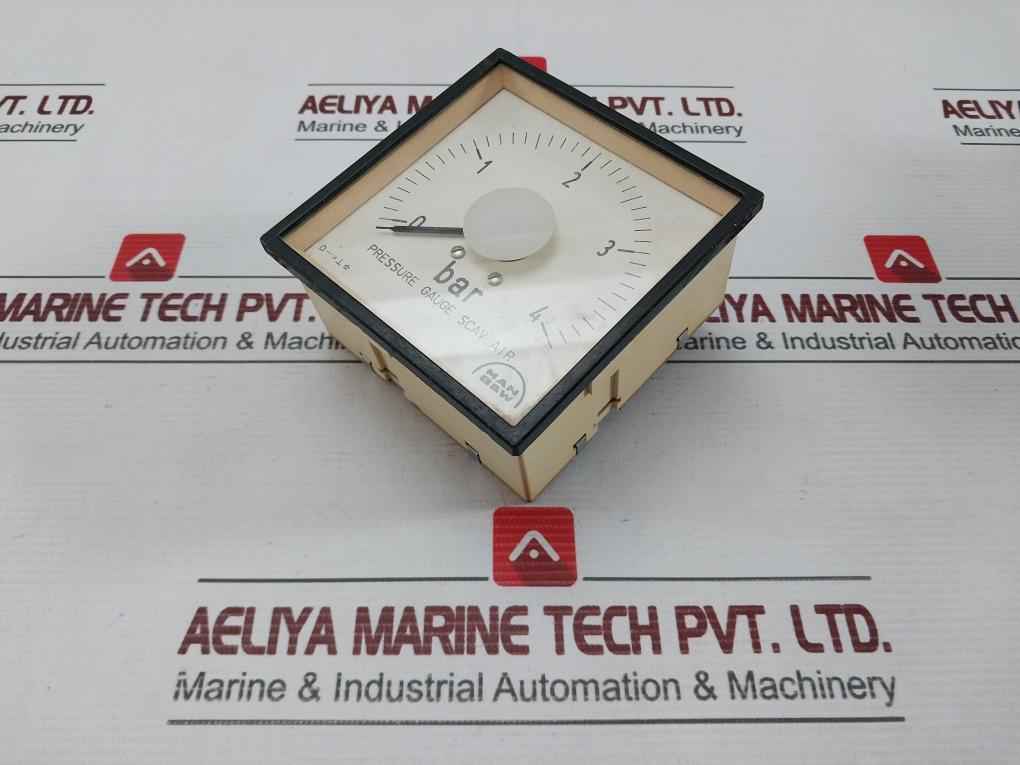 Man B&W Pressure Meter 0-4 Bar