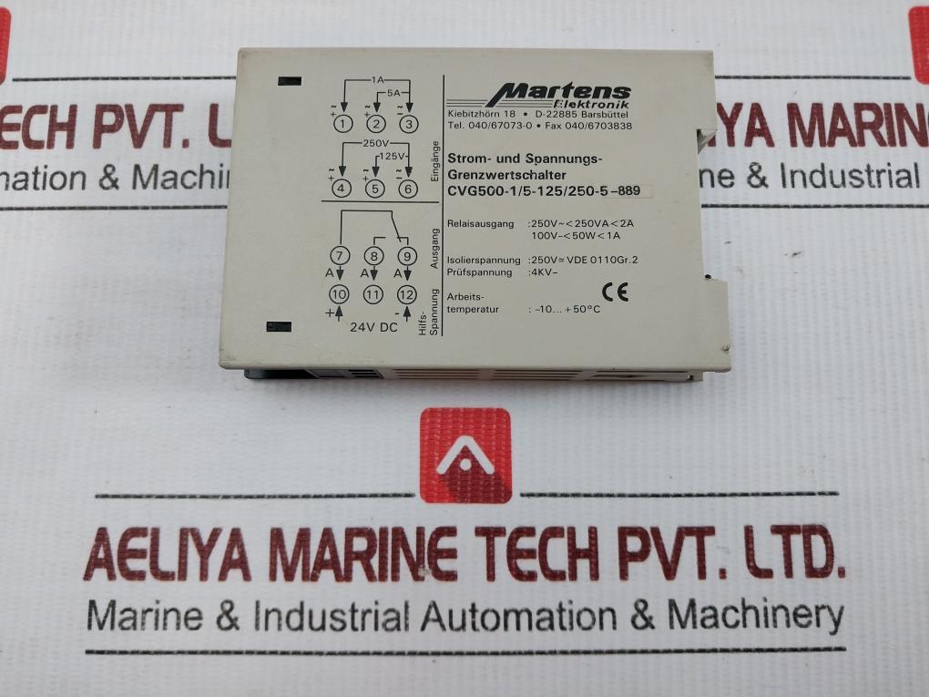 Current And Voltage Monitoring Relay 24V Dc Martens Elektronik Cvg500