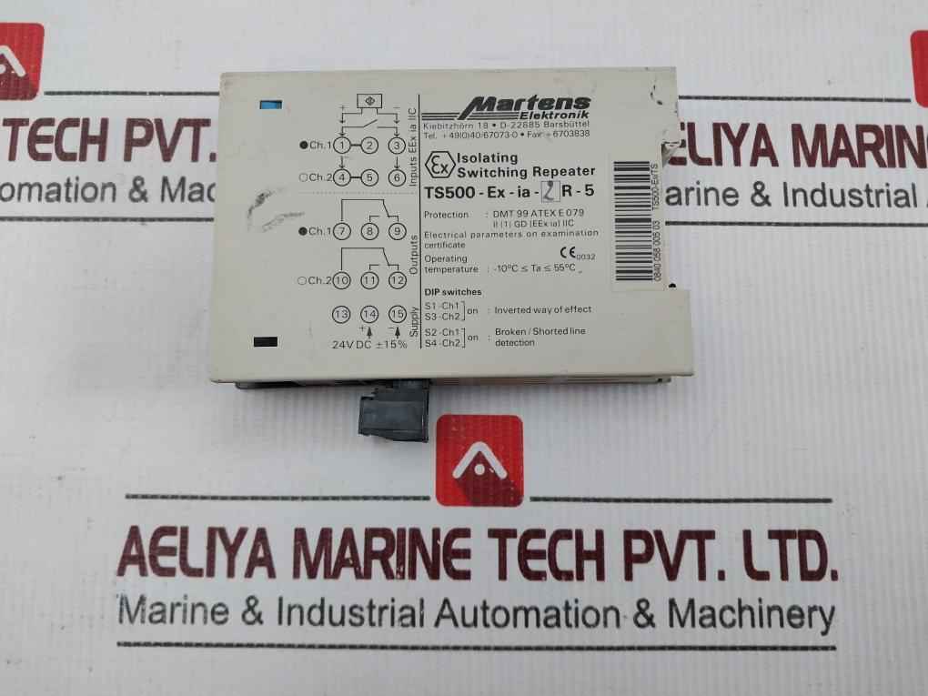 Martens Ts500-ex-ia-2r-5 Isolating Switching Repeater 24v Dc