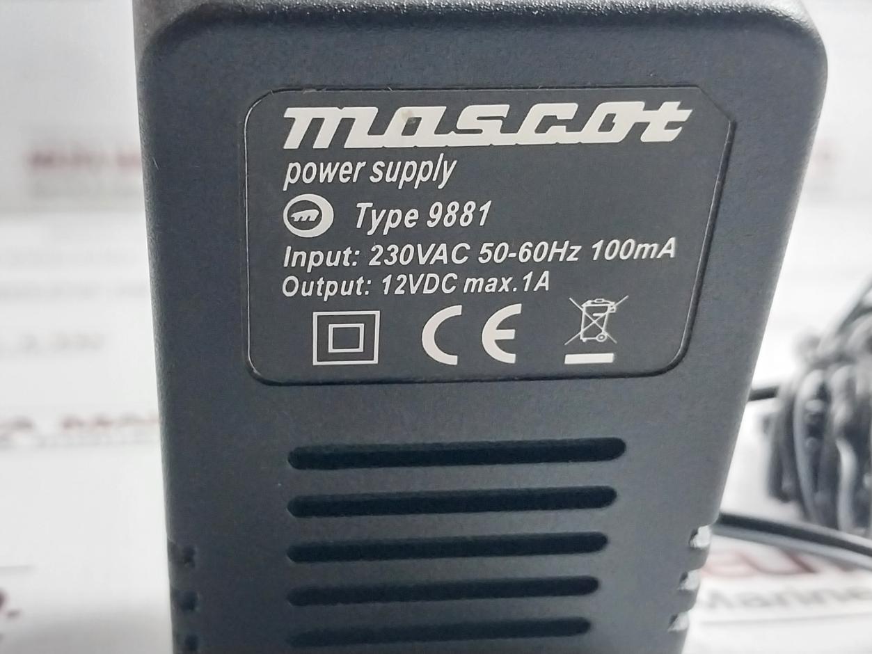 Mascot 9881 Power Supply Adapter Input-230Vac 50-60Hz 100Ma