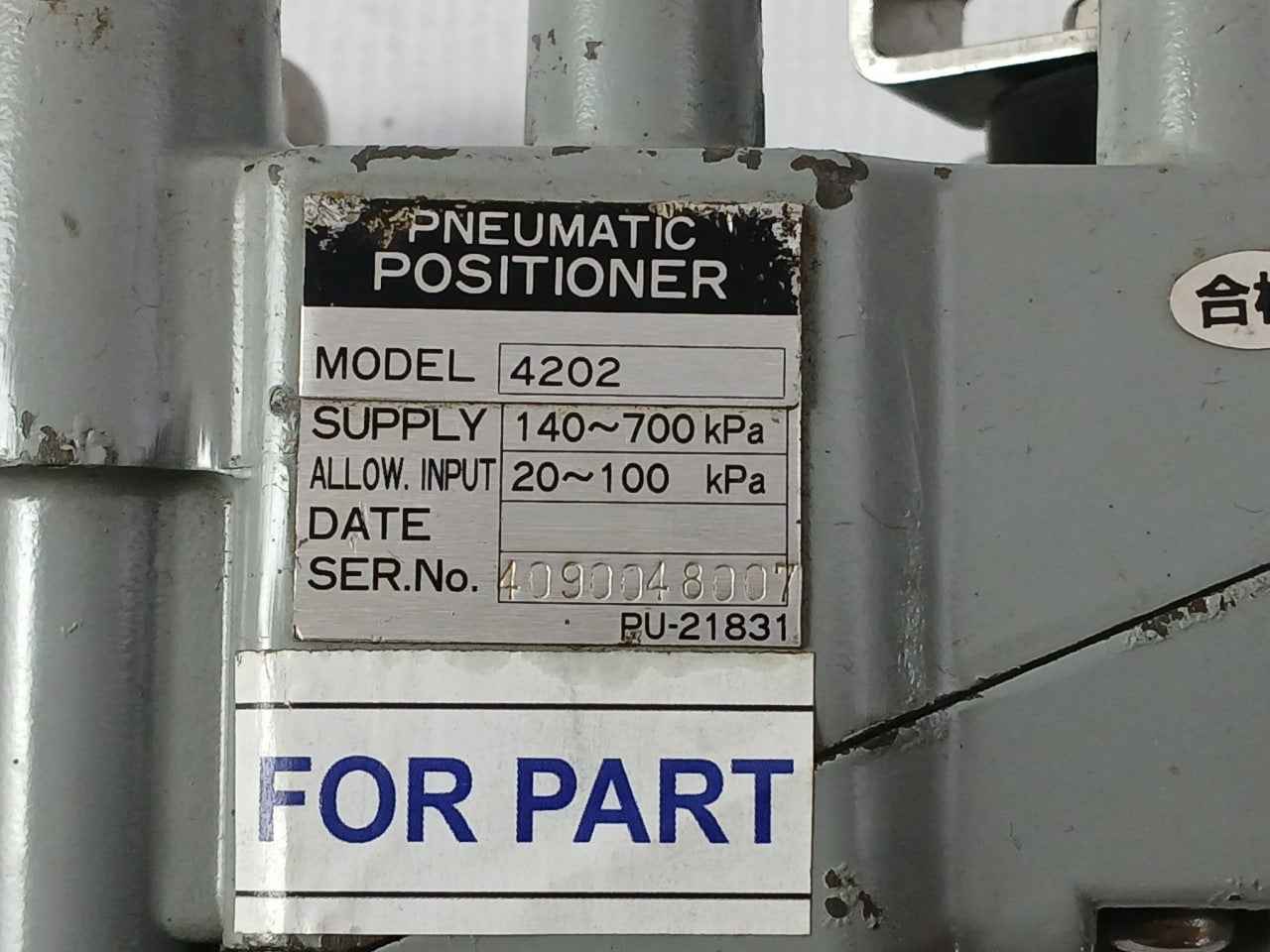 Masoneilan 4202 Pneumatic Positioner 140-700Kpa 0-2 Bar 0-200 Kpa (Not Working)