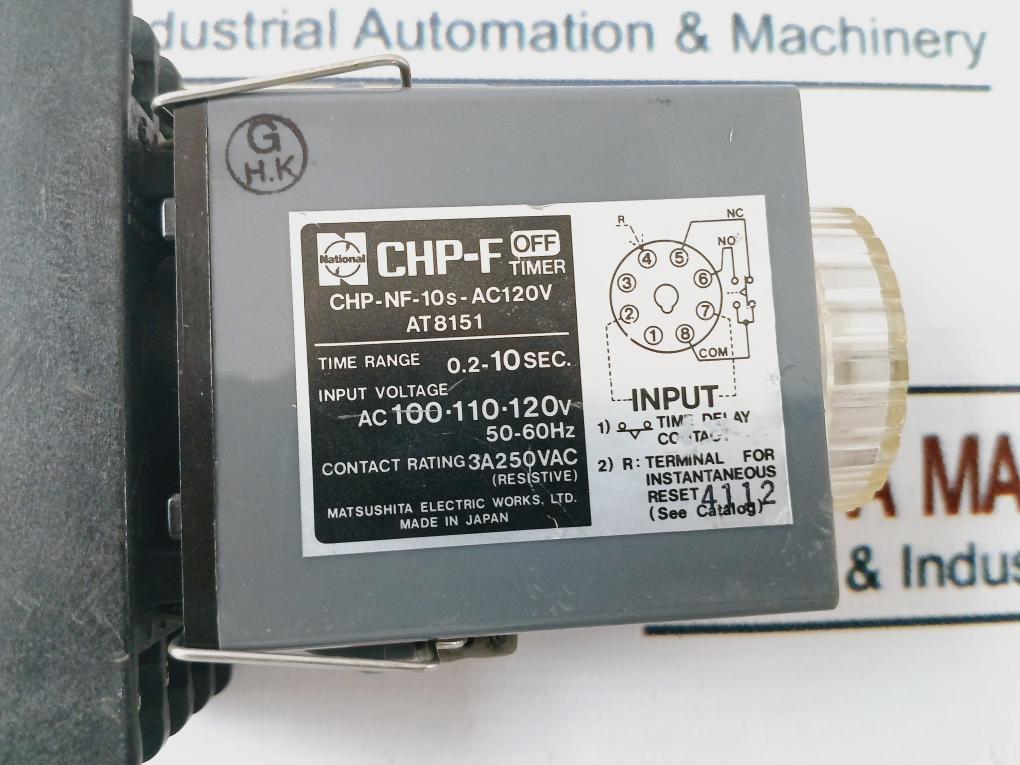 Matsushita Electric Chp-nf-10S-ac120V Off Timer With Base 10A 250V