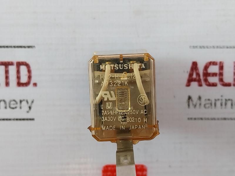 Matsushita Hc2-h-dc12V General Purpose Relay With Base 125/250V Ac 3A 30V