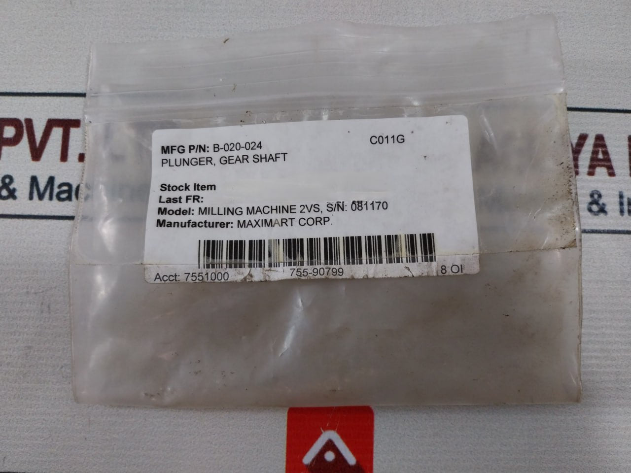 Maximart B-020-024 Plunger Gear Shaft Milling Machine 2Vs