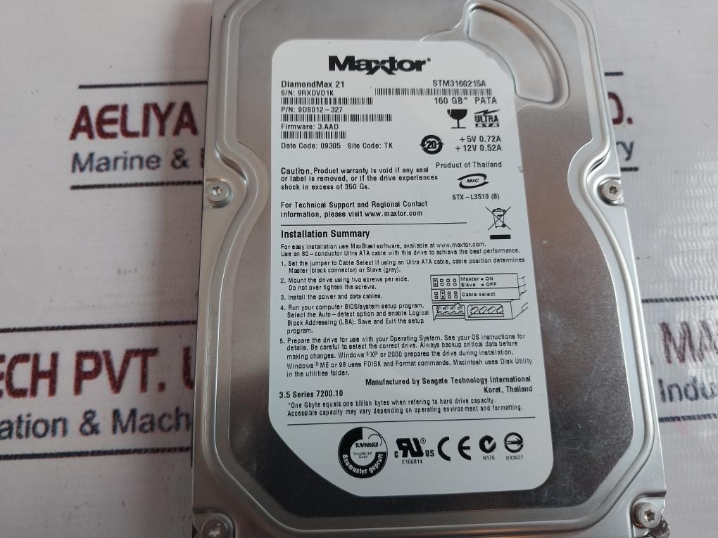 Maxtor Stm3160215A Hard Disk 9Ds012-327