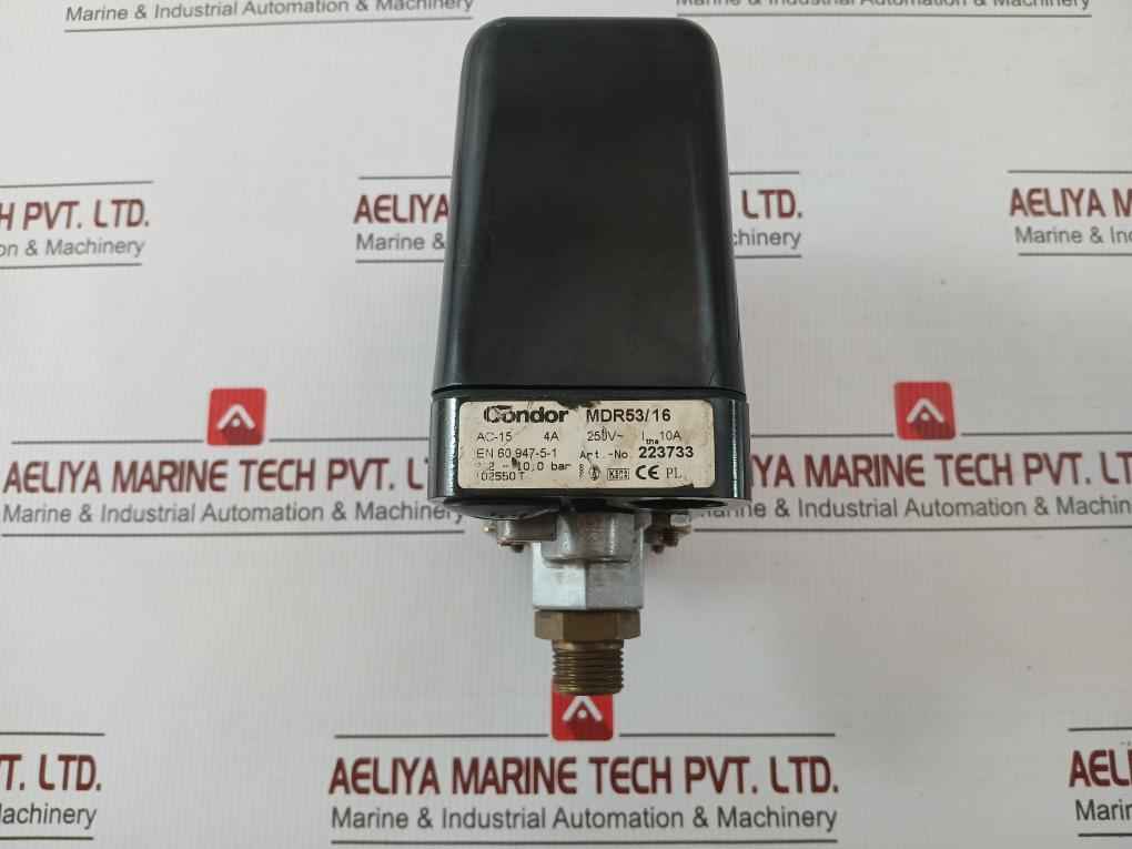 Mdr53/16 Pressure Switch 9.2 – 10.0 Bar 10A Condor