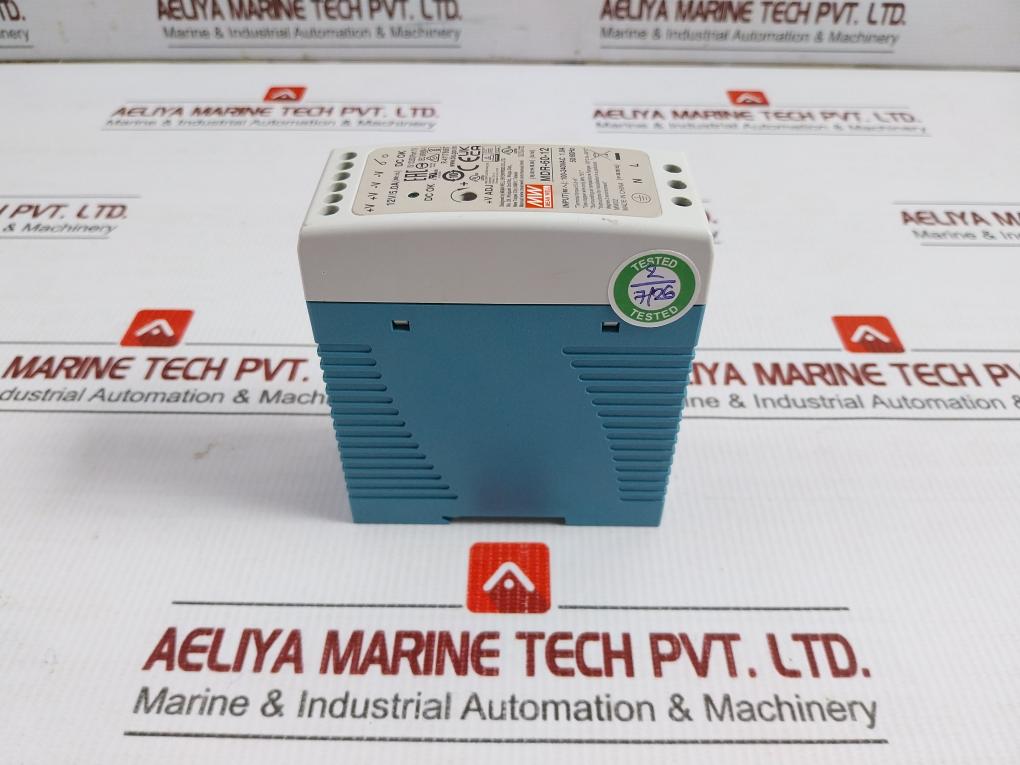 Mean Well 12V/5.0A 50/60Hz Din Rail Power Supply Module Mdr-60-12