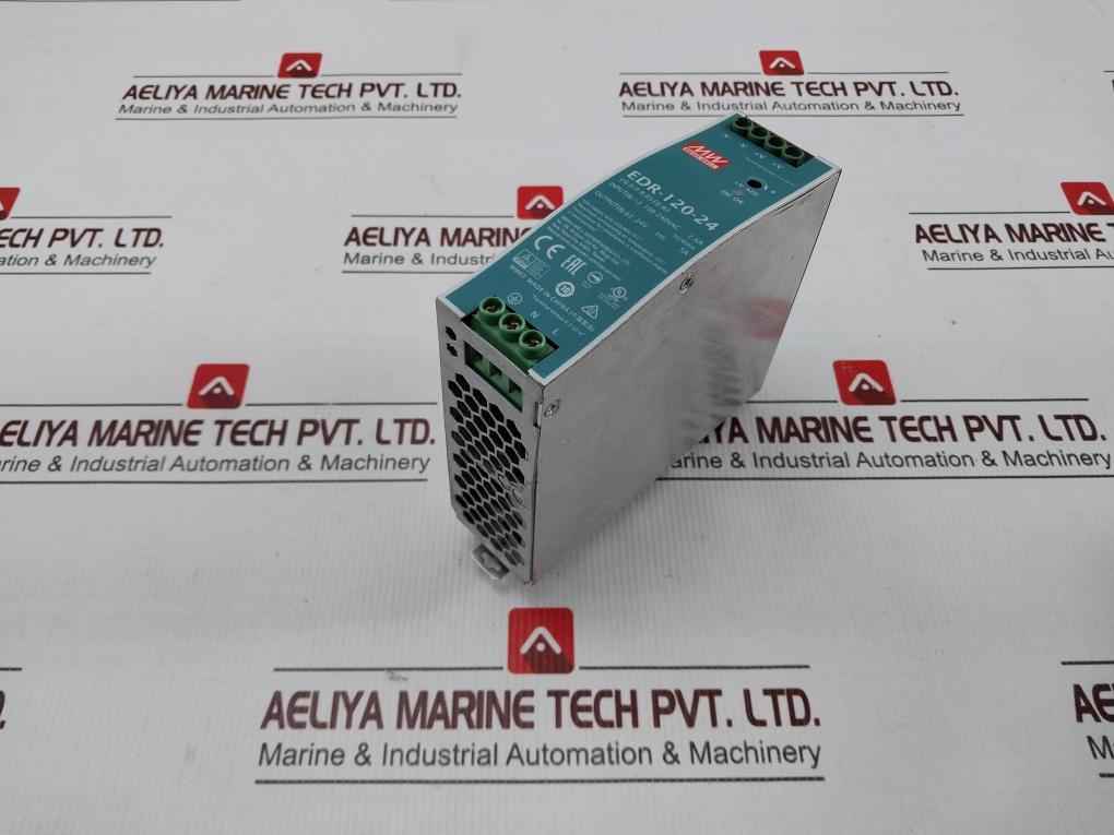 Mean Well Edr-120-24 Rail Power Supply Mw02 100-240Vac E215312