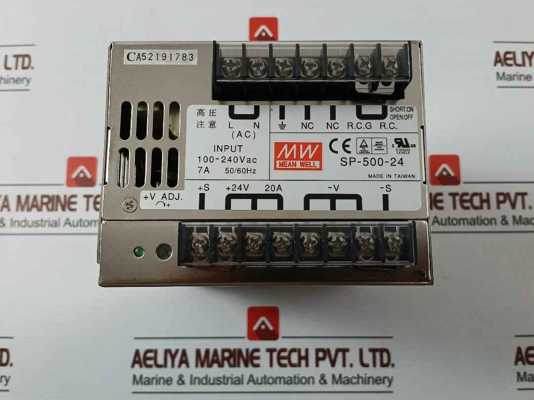 Mean Well Sp-500-24 Ballast Console Power Supply Module Input 100-240Vac