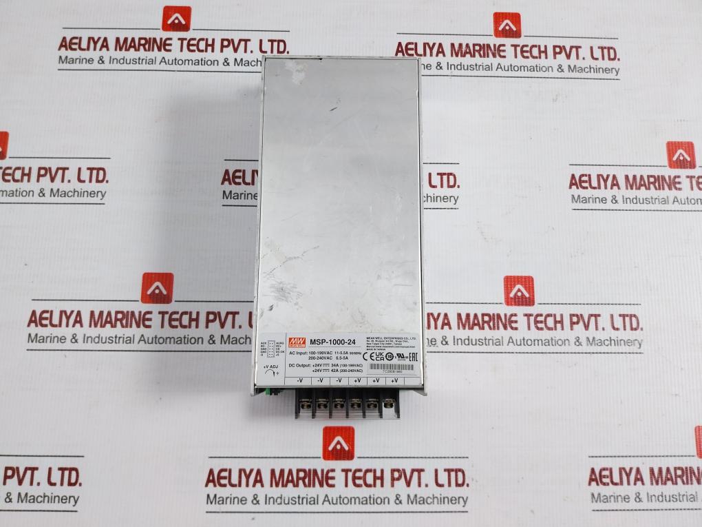 Mean Well Switching Power Supply 100-240Vac 50/60Hz Part No Msp-1000-24