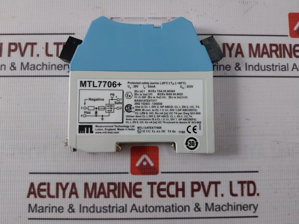 Measurement Technology Mtl7706+ Protected Safety Barrier 28V Mtl13Atex7700X