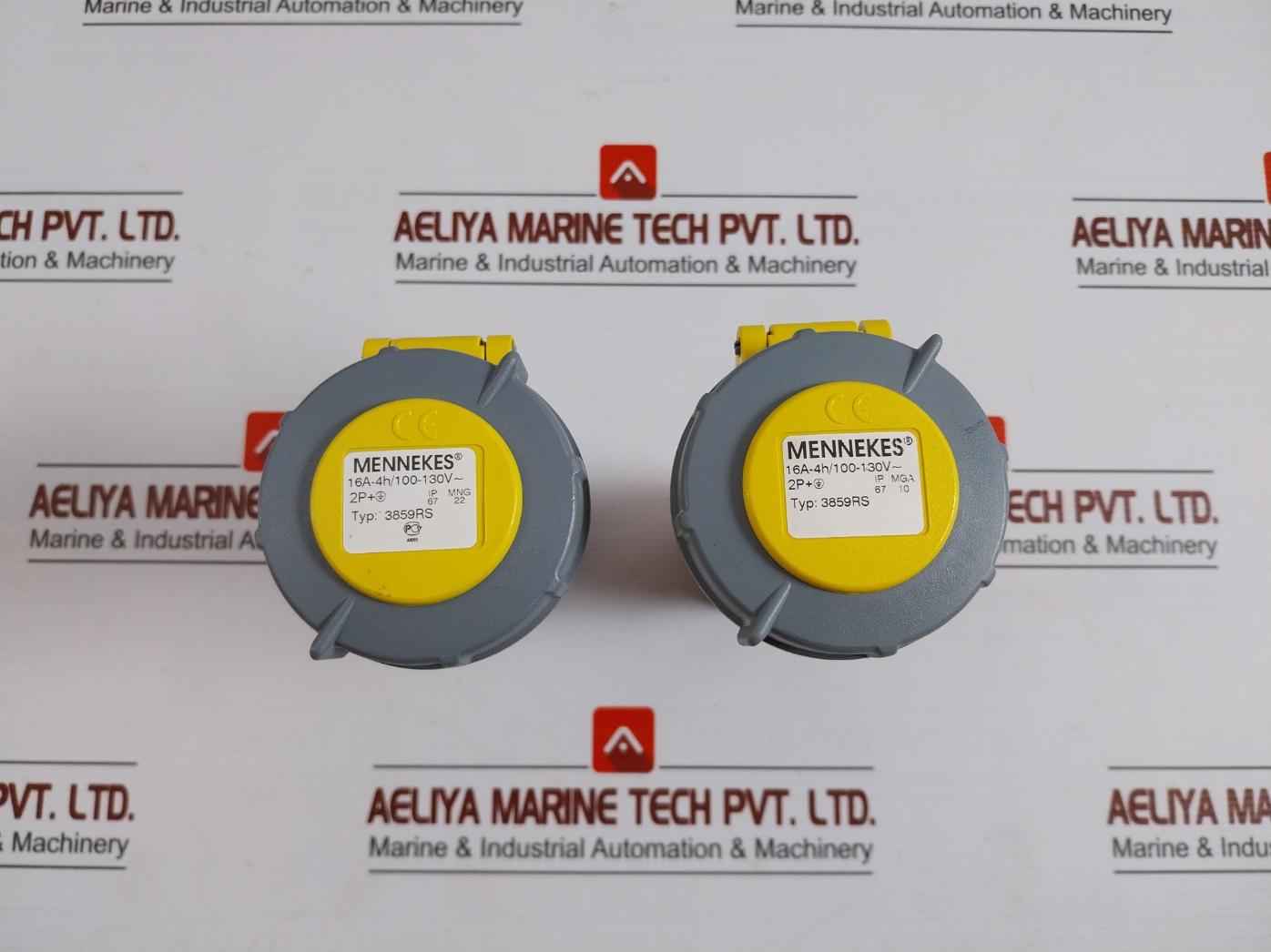 Mennekes 3859Rs Yellow Cable Mount Industrial Power Socket Ip 67