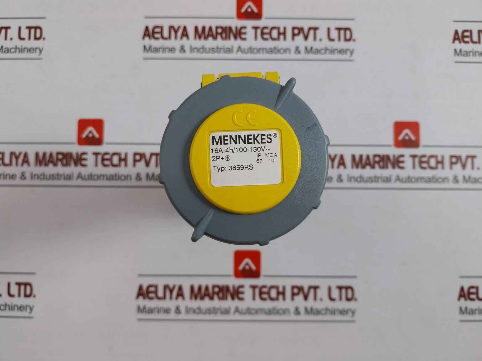 Mennekes 3859Rs Yellow Cable Mount Industrial Power Socket Ip 67