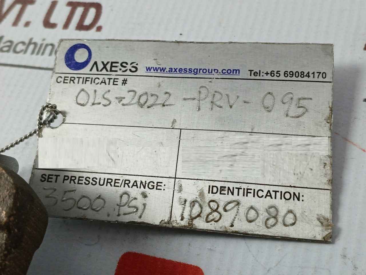 Mercer Valve 91-m2D63P1641 3/4" Safety Relief Valve 3500 Psi