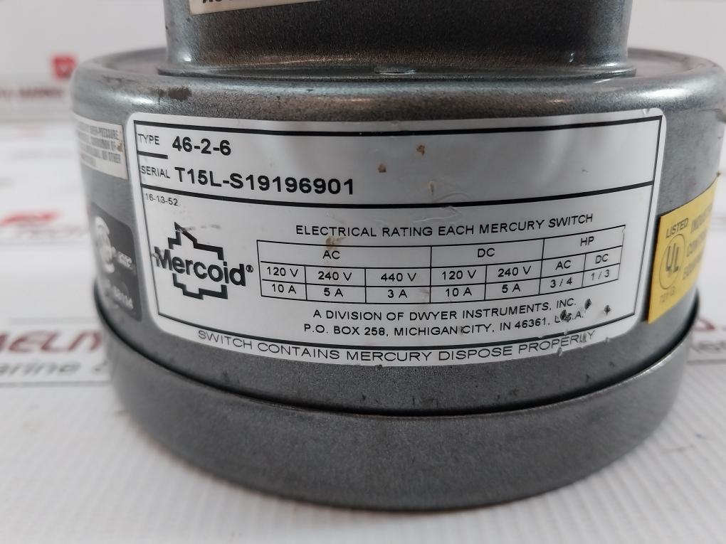 Mercoid Level Switch 120V 46-2-6
