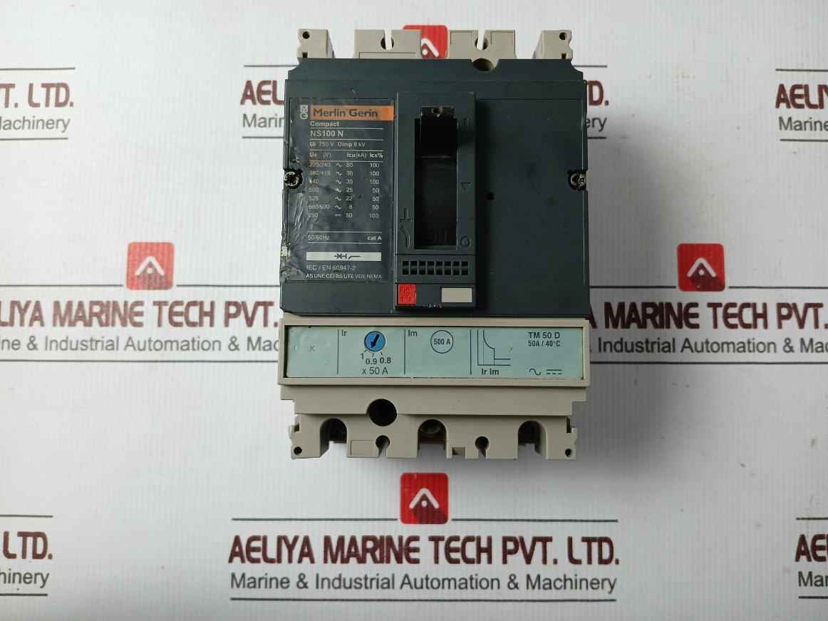 Merlin Gerin Ns100-160-250 N/H/Na Compact Circuit Breaker 750V 8Kv 50/60 Hz