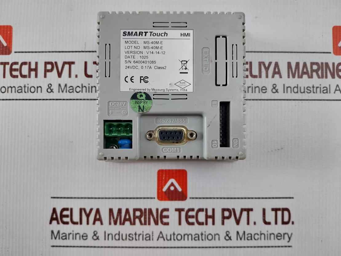 Messung Systems Ms-40M-e Smart Touch Hmi Panel Ver V14-14-12 24Vdc 0.17A