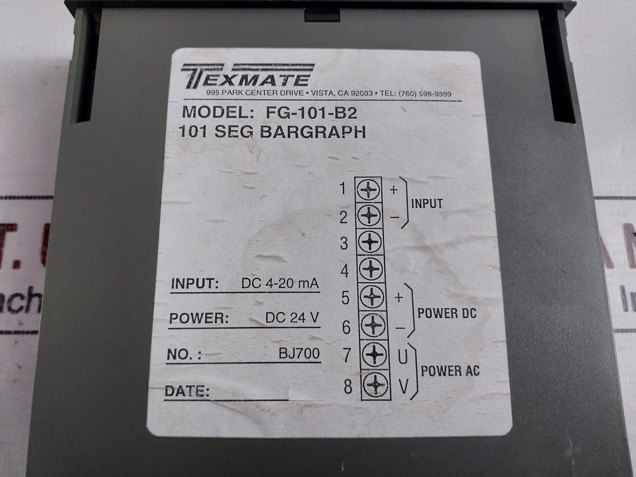 Metermaster Tmfg101Bm Accumulator Pressure 6504074