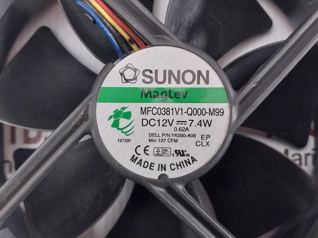 Mfc0381V1-q000-m99 Dc Brushless Axial Cooling Fan Yk550-a00 Sunon 12V Dc 0.62 A