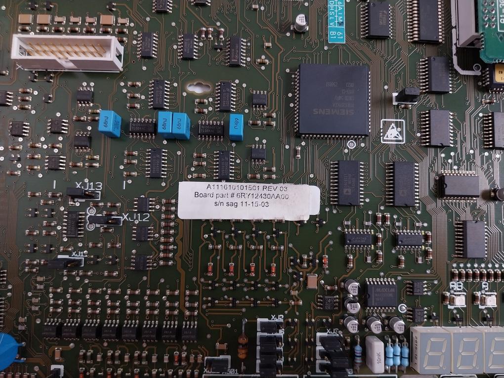 Microprocessor Circuit Board A1116101501 Siemens A1116101801