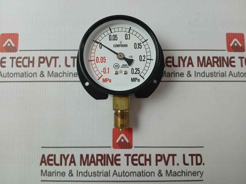 Migishita Jq0507048 Compound Pressure Gauge -0.1 To +0.25 Mpa