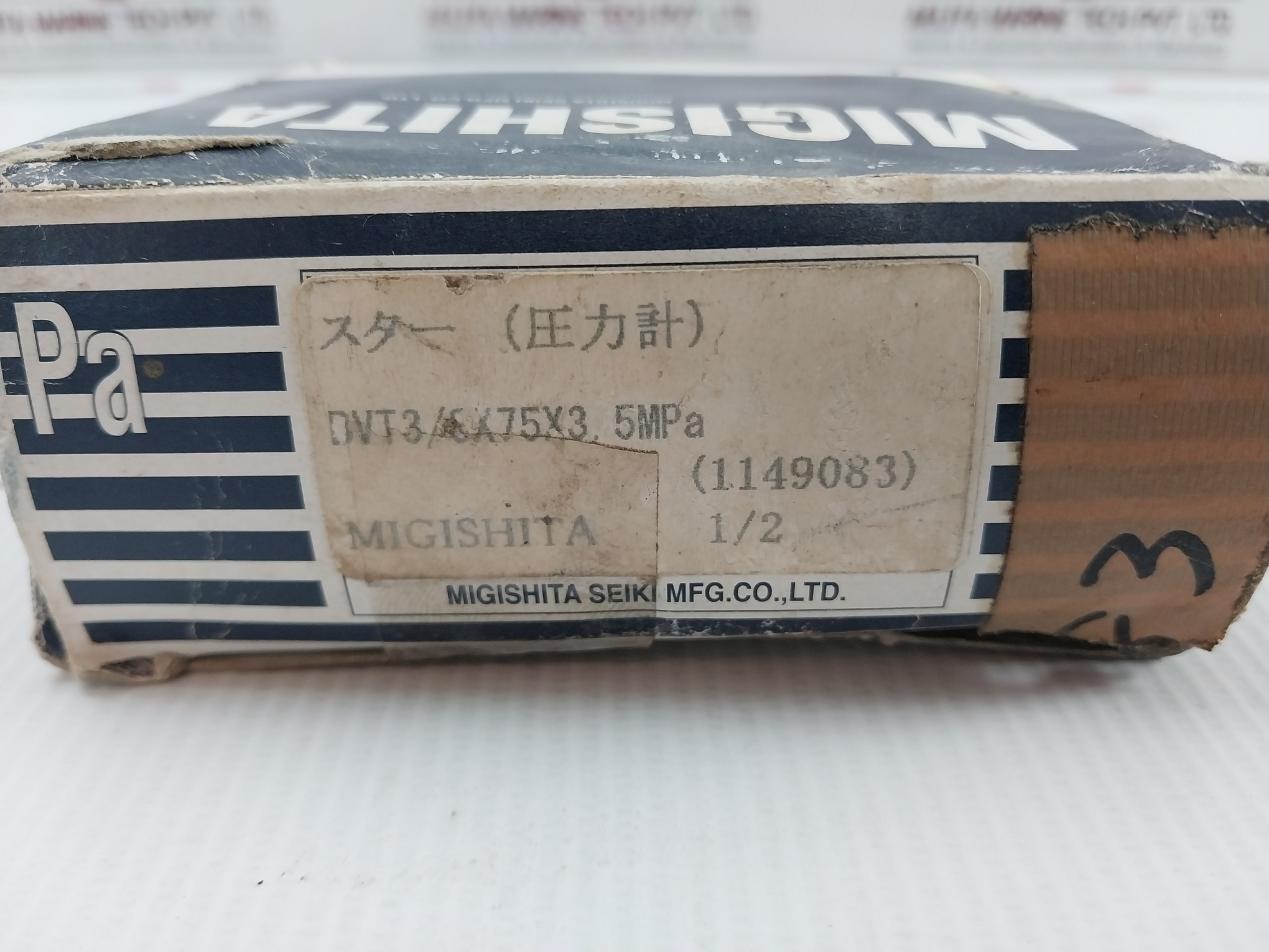 Migishita Seiki 0-3.5Mpa Pressure Gauge Bvt3/8X75X3,5Mpa