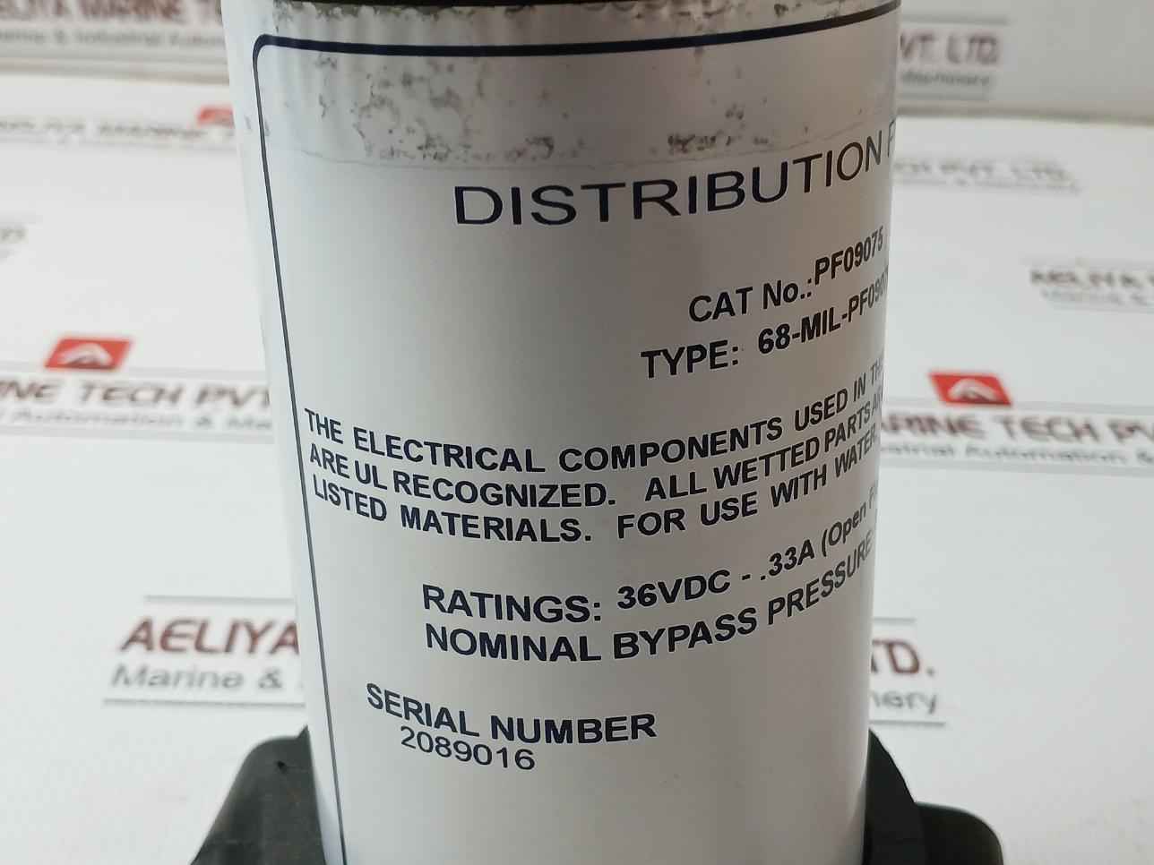 Millipore Pf09075 Distribution Pump 80 Psi/36vdc/33a