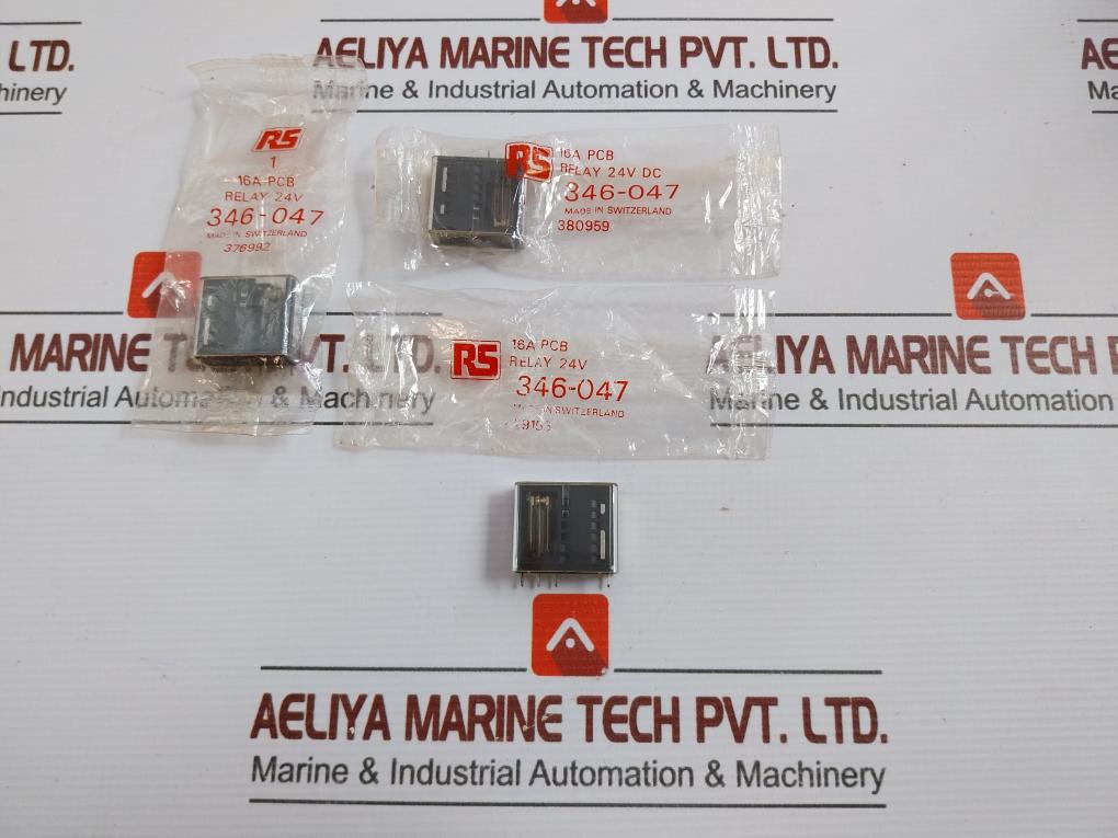 Miniature-Electromagnetic-Relay-24-Vdc-16A-Rs-346-047-Lot-Of-4X-210578-1